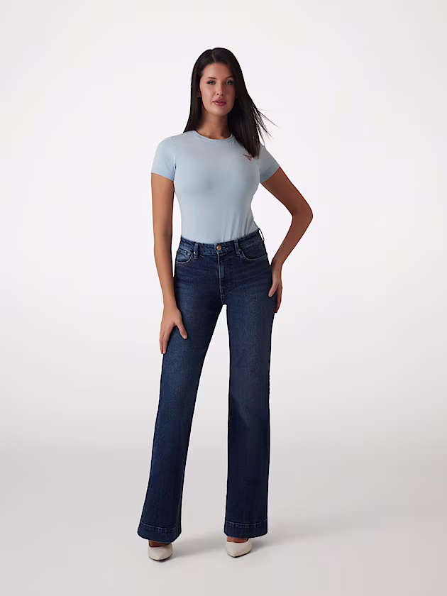 Small triangle logo stretch t-shirt - GUESS