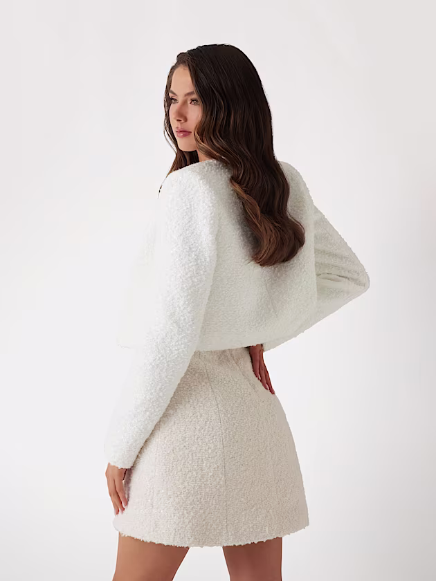 Marciano cropped bouclé jacket - GUESS