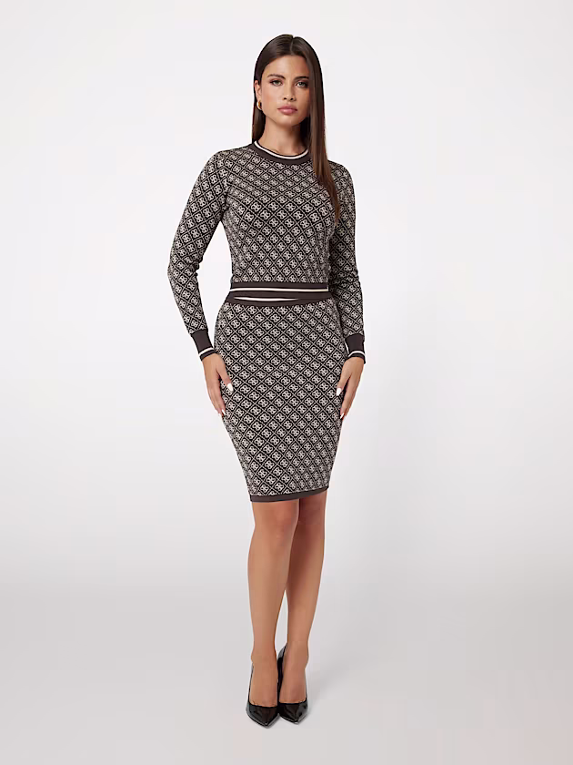 4G logo sweater midi skirt - GUESS