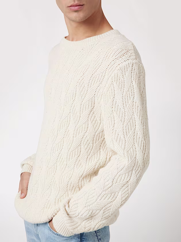 Crew neck wool blend sweater - GUESS