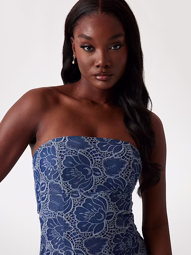 Long strapless dress - GUESS