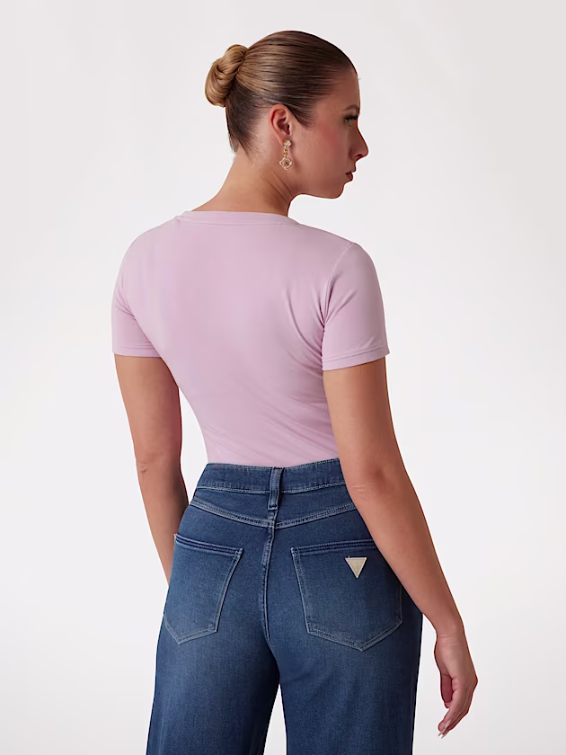 Small triangle logo stretch t-shirt - GUESS