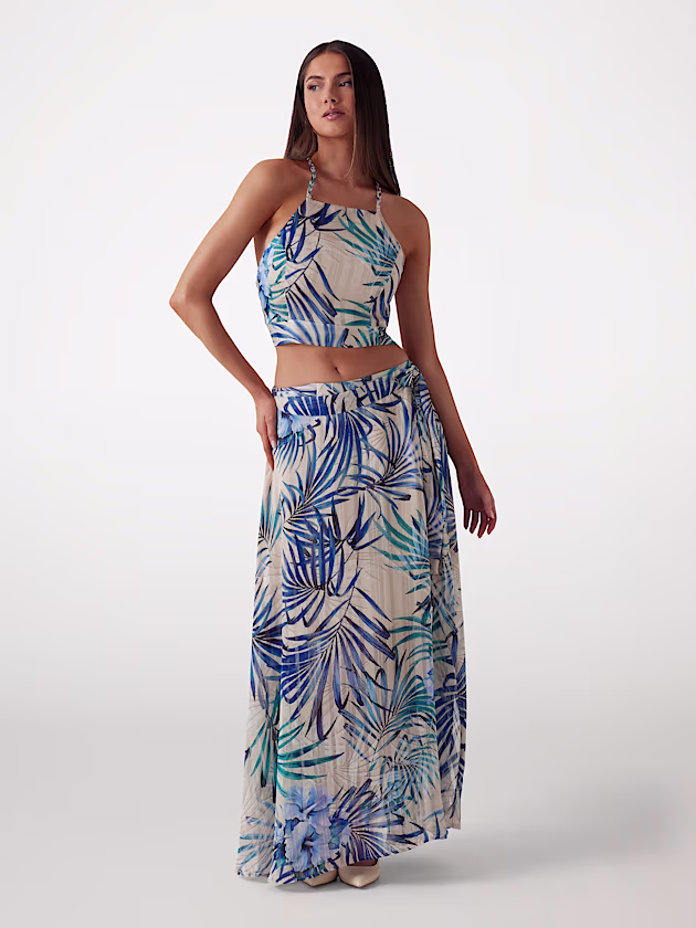 Floral-print crop top - GUESS