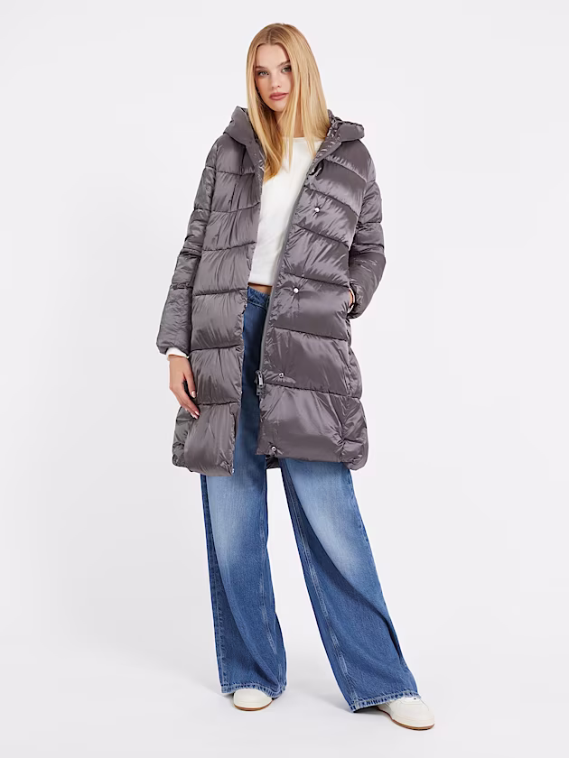 Hooded long puffer - GUESS