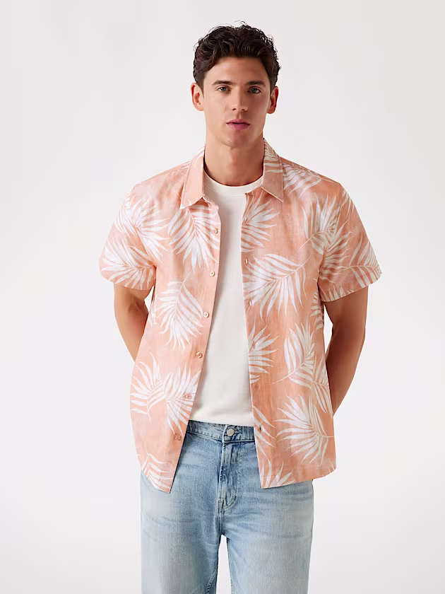 Linen-blend shirt - GUESS