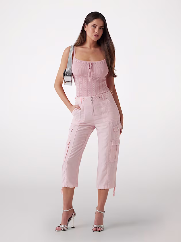 Linen blend capri pants - GUESS