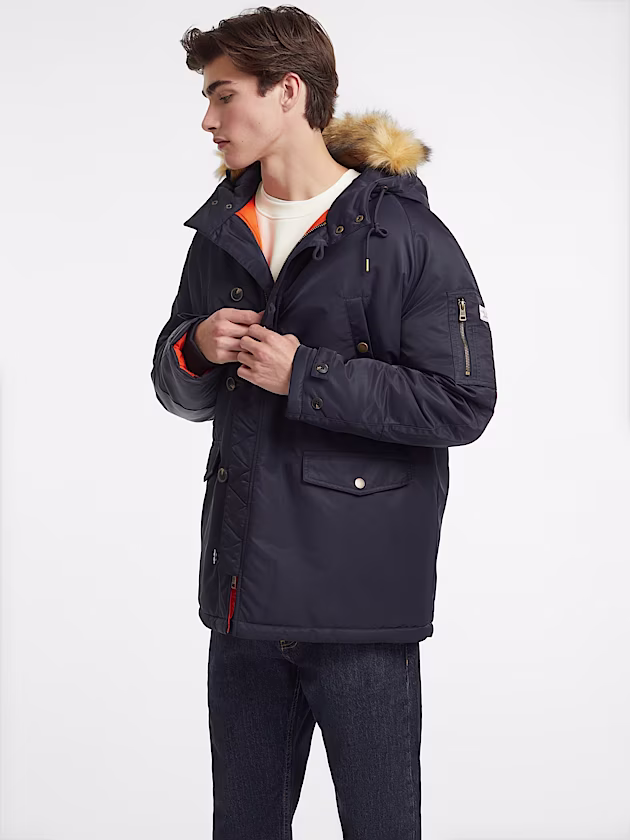 Hooded Nylon Parka - GUESS