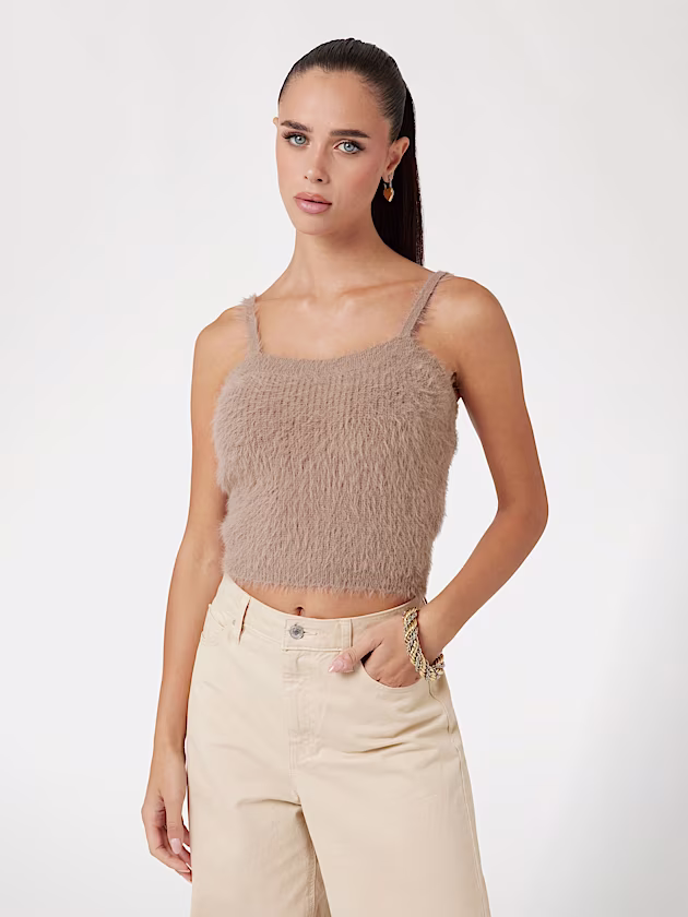 Fuzzy sweater top - GUESS