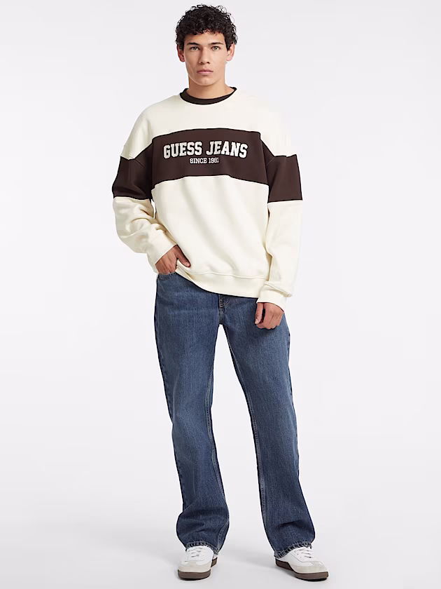 Horizontal Stripe Crewneck Sweatshirt - GUESS