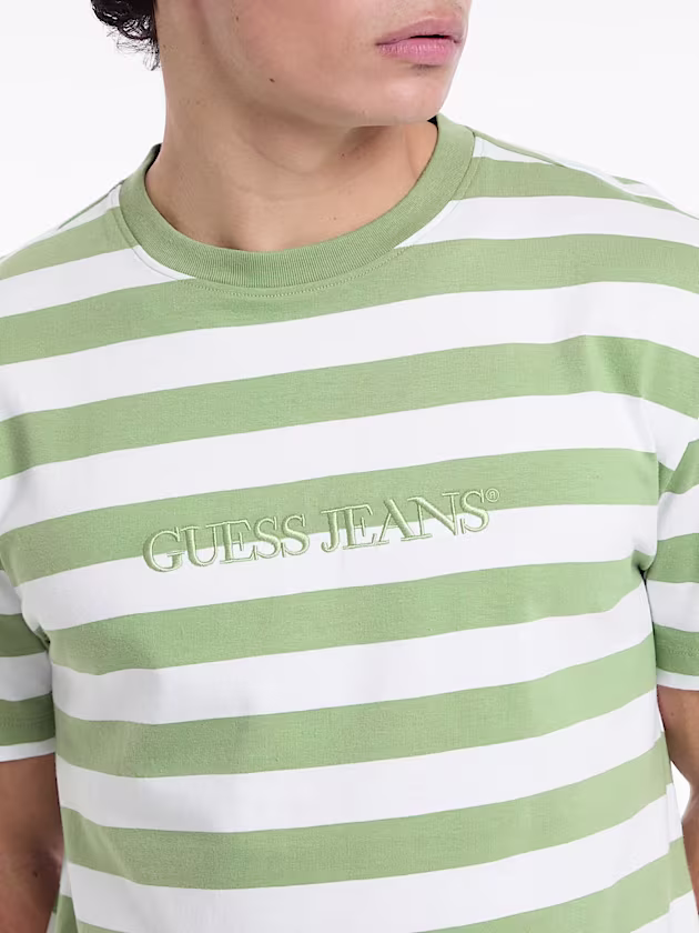 Striped Logo Tee - GUESS