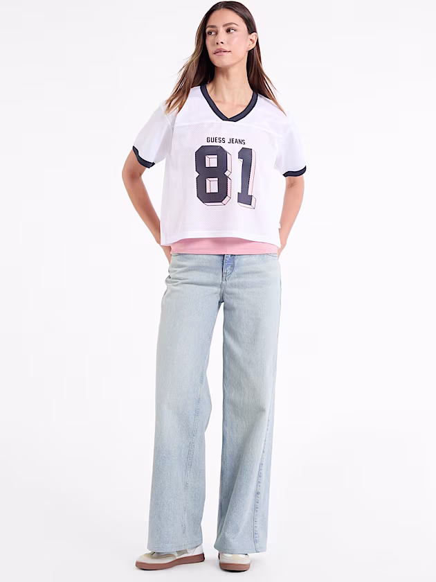 Boxy mesh t-shirt - GUESS