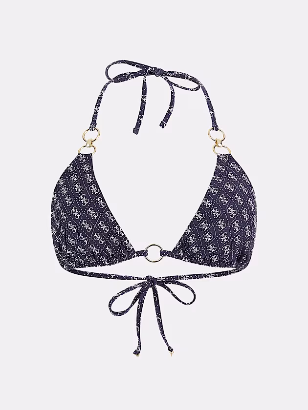 4G logo triangle bikini top - GUESS