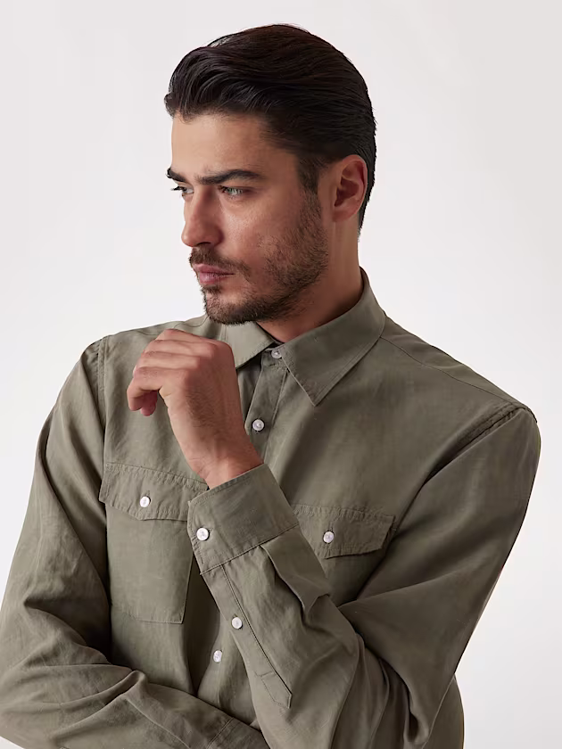 Marciano linen-blend shirt - GUESS