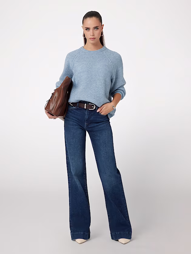 Crew neck wool blend sweater - GUESS