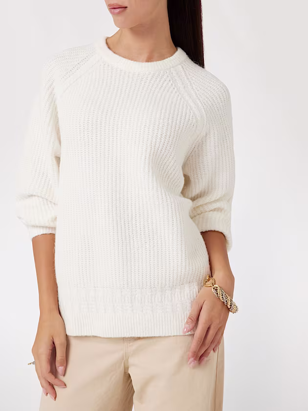 Crew neck wool blend sweater - GUESS