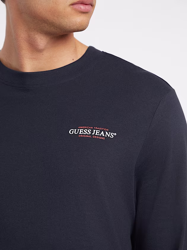 Slim American Tradition Long-Sleeve Tee - GUESS