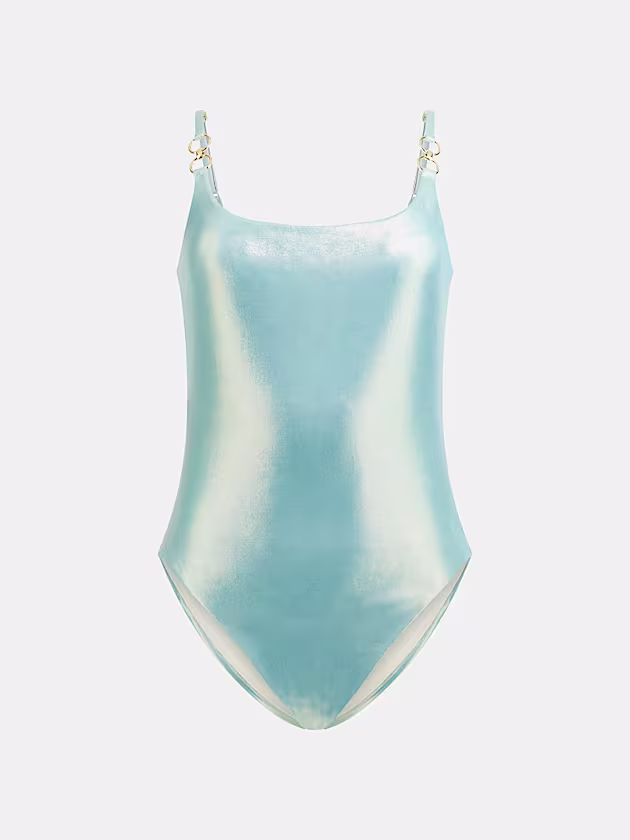 Metallic effect one-piece swimsuit - GUESS