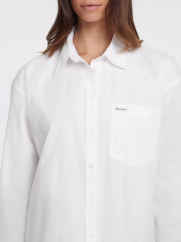 Oversized Long-Sleeve Pocket Shirt - GUESS