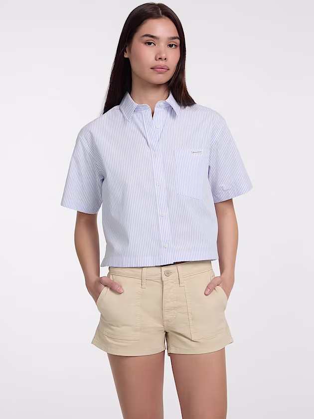 Striped cropped shirt - GUESS