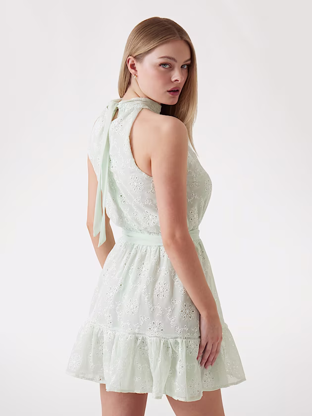 Fit-and-flare chiffon mini dress - GUESS