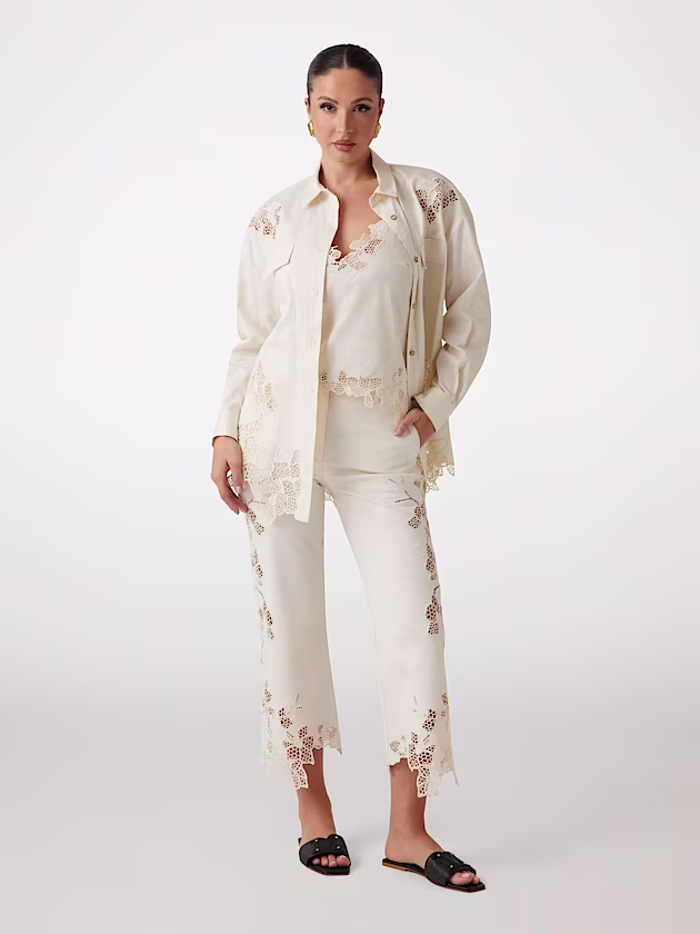 Marciano embroidered slim-fit pants - GUESS