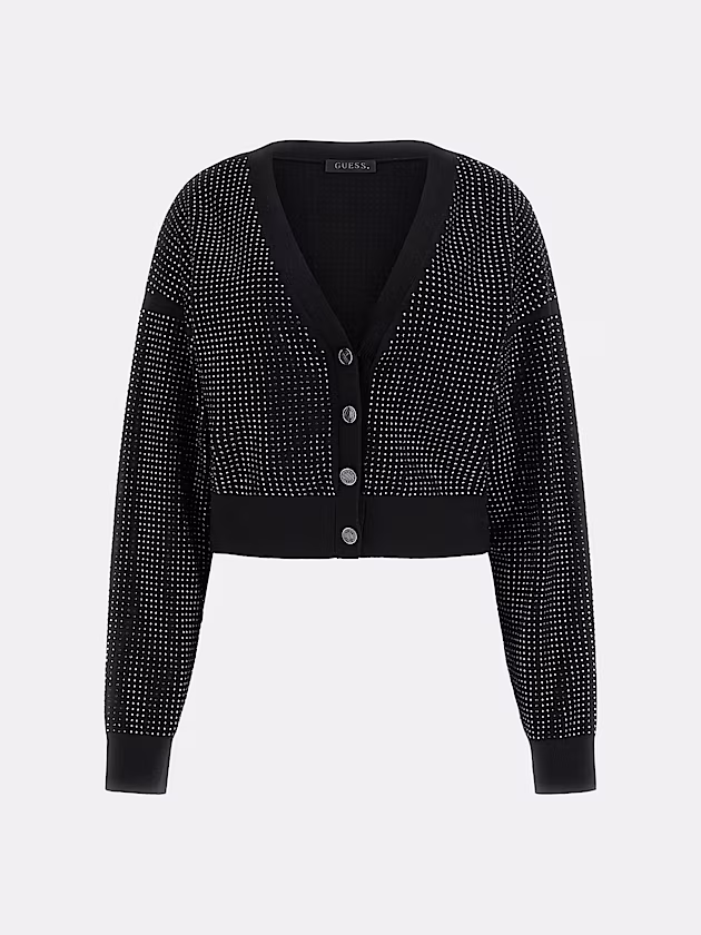 Cropped sweater cardigan - GUESS