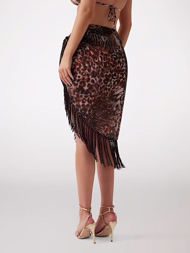 Fringed wrap pareo - GUESS