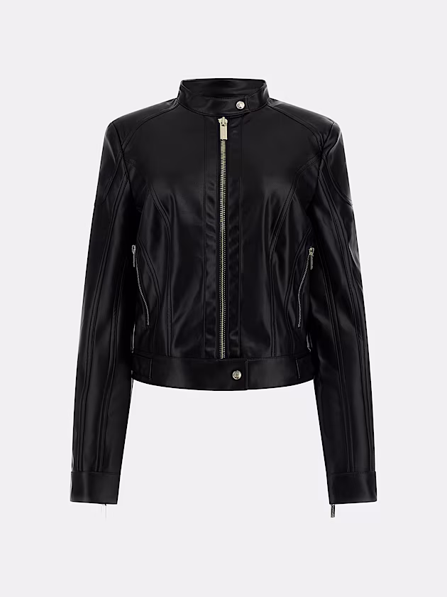 Marciano faux-leather biker jacket - GUESS