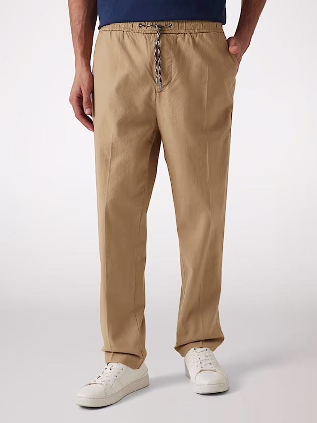 Stretch linen blend chinos - GUESS