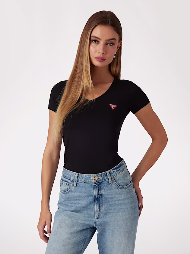 Small triangle logo stretch t-shirt - GUESS
