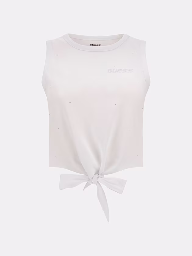 Front knot cropped T-shirt - GUESS