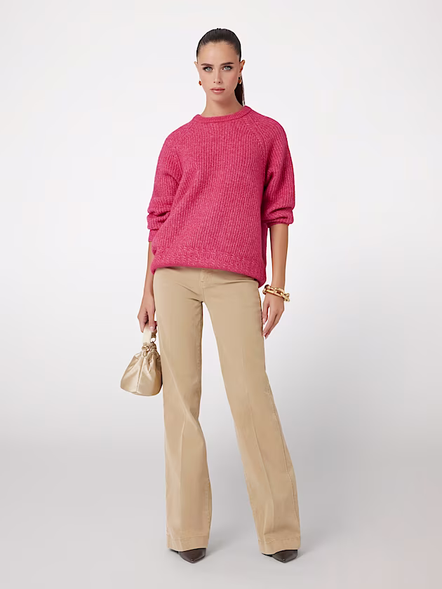 Crew neck wool blend sweater - GUESS