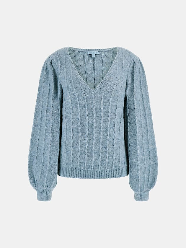 V neck wool blend sweater - GUESS