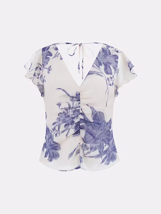 Fitted chiffon top - GUESS