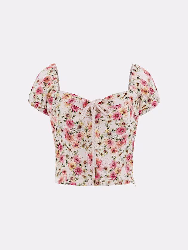 Broderie anglaise crop top - GUESS