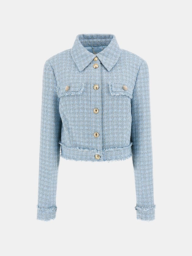 Cropped tweed jacket - GUESS