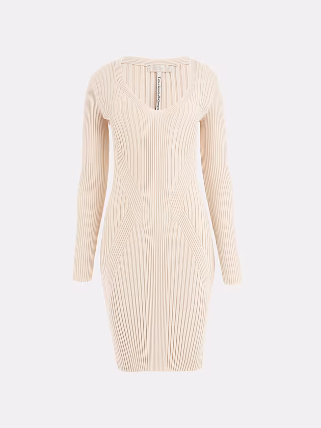 Rib knit sweater mini dress - GUESS