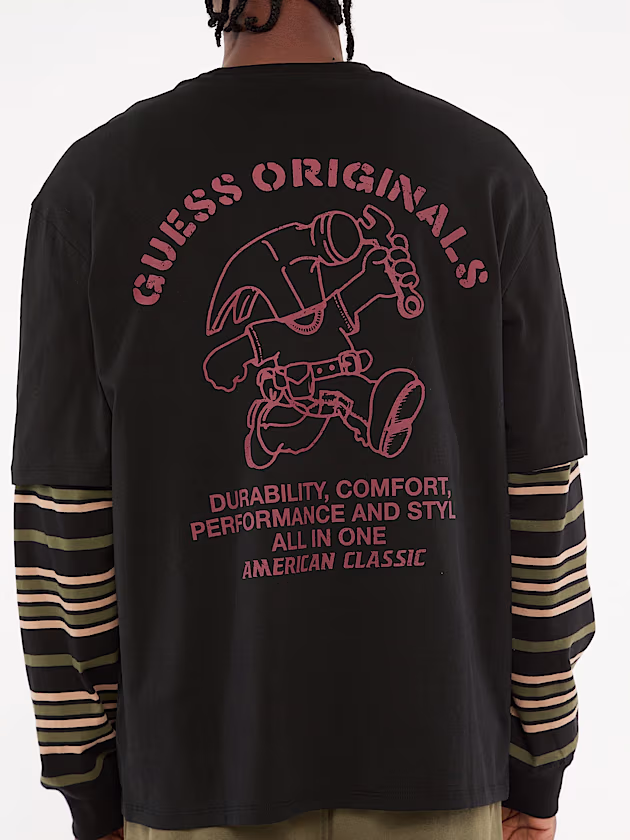 Carpenter Crewneck Tee - GUESS