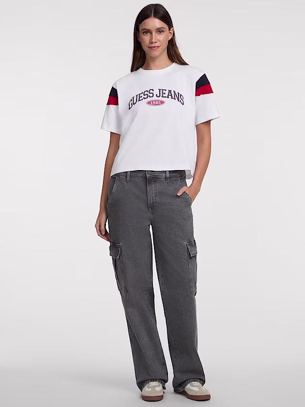 Cropped logo t-shirt - GUESS