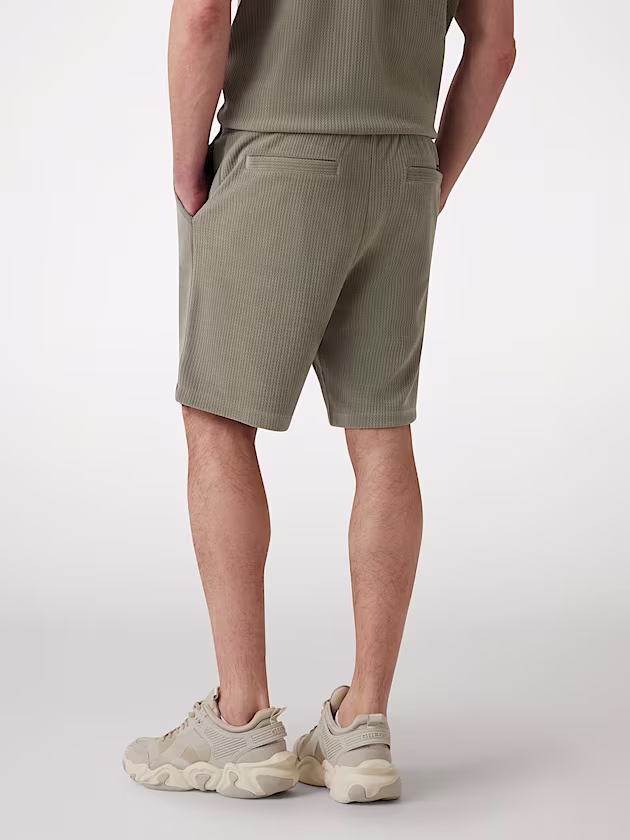Textured knit regular-fit shorts - GUESS