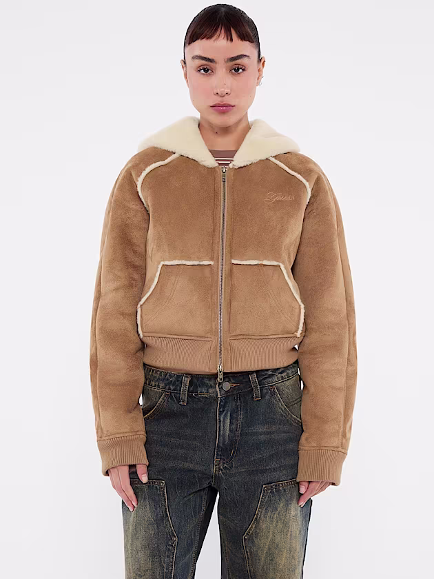 Faux fur suede jacket - GUESS