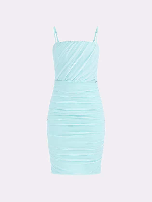 Bodycon embroidered mesh dress - GUESS