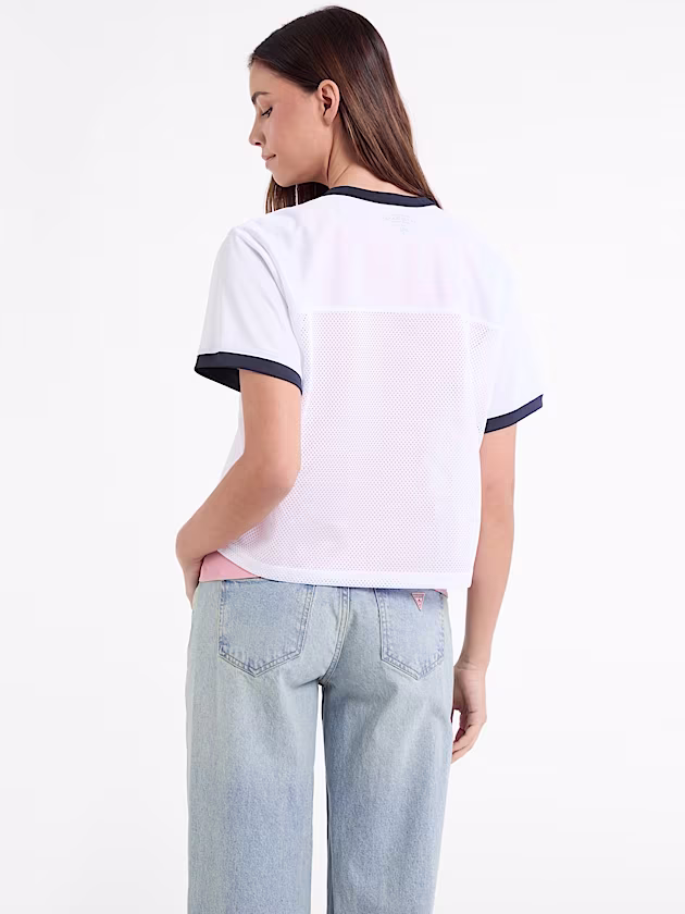 Boxy mesh t-shirt - GUESS