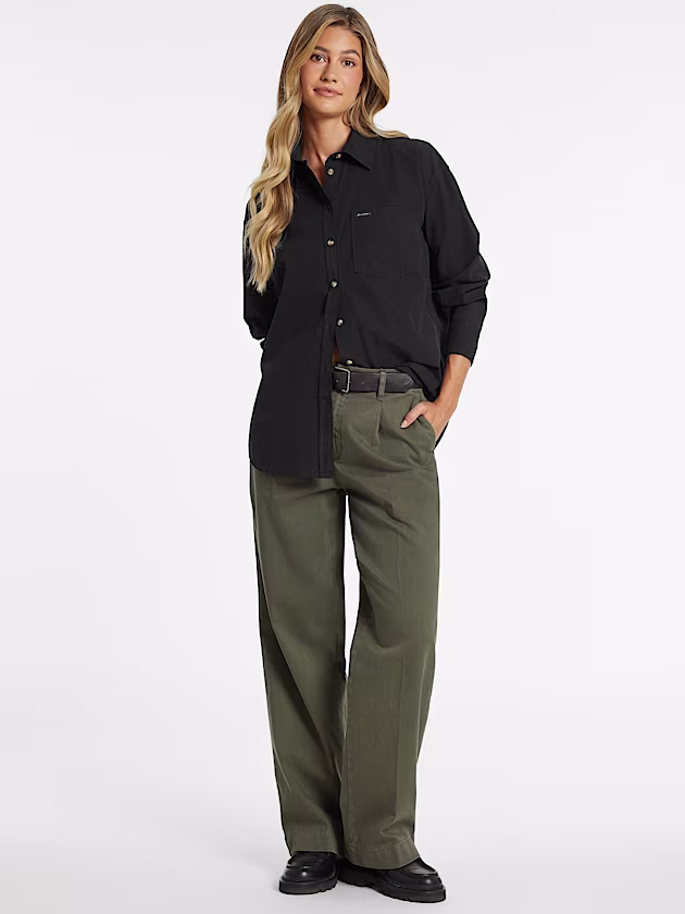 Oversized Long-Sleeve Pocket Shirt - GUESS