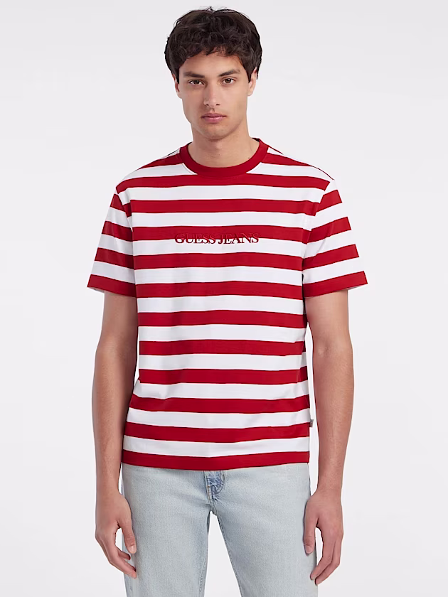 Striped Logo Tee - GUESS