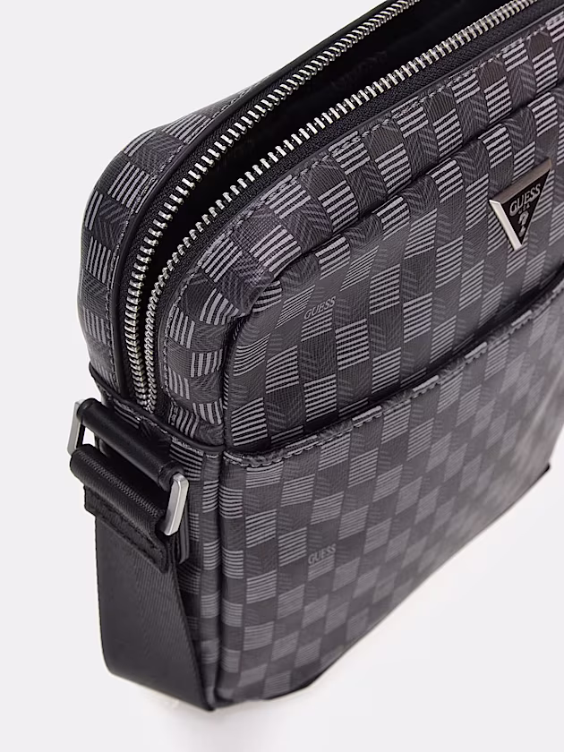 Torino geometric-print crossbody bag - GUESS