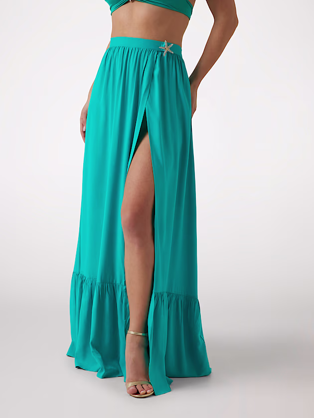 Flowing flounced skirt - GUESS