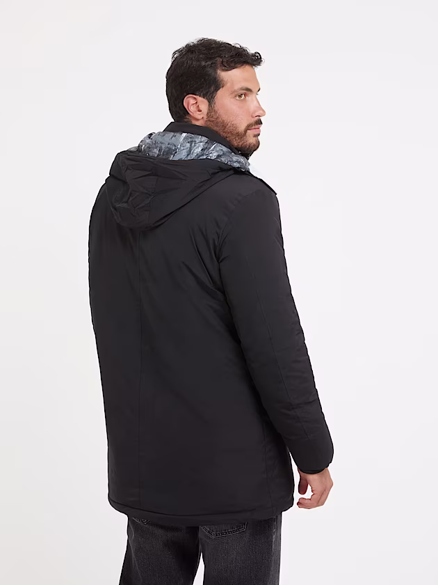 Stretch nylon twill parka - GUESS