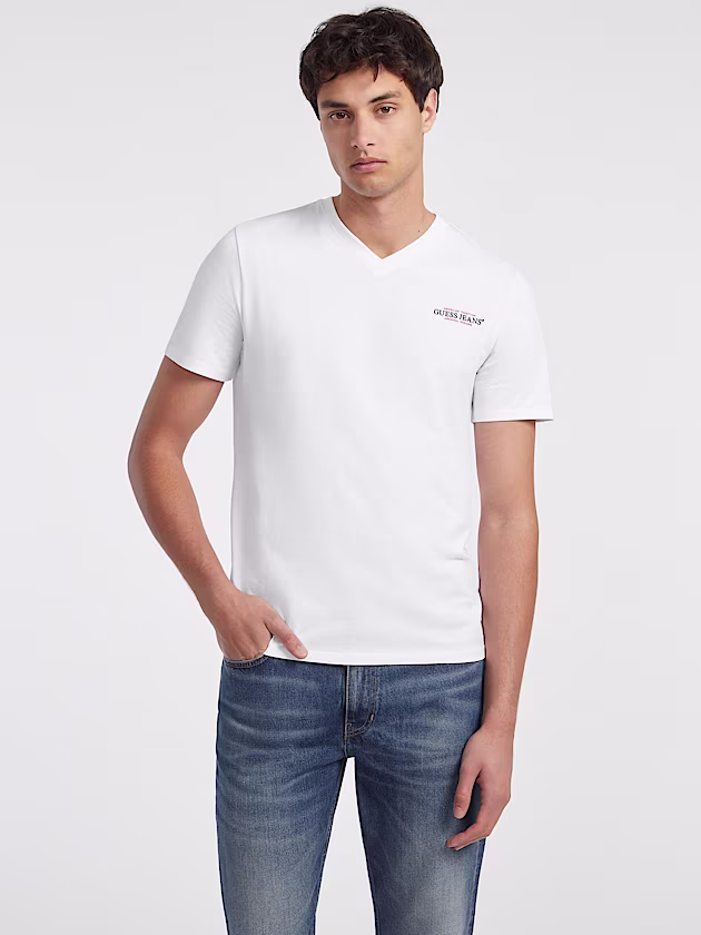 Slim American Tradition V-Neck Tee - GUESS