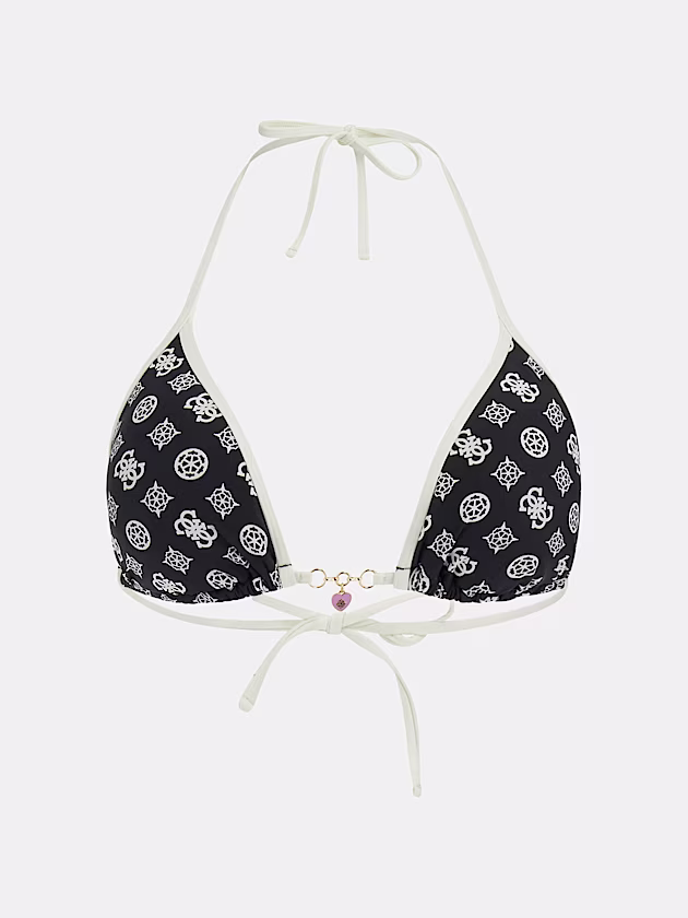 All over logo triangle bikini top - GUESS